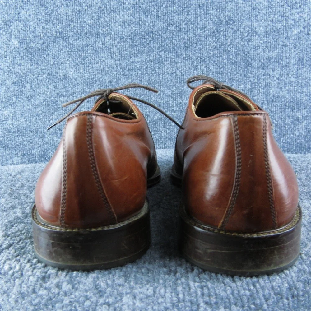 Vito Rufolo Mens Shoes‎ Size 11 Made In Italy Brown Leather Split Oxford Sharp